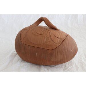 Vintage 1977 Kona Hawaii "The Pottery, LTD" Clay Cooker Signed Handmade
